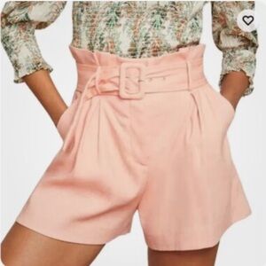 Veronica Beard High-Waisted Blush Shorts
